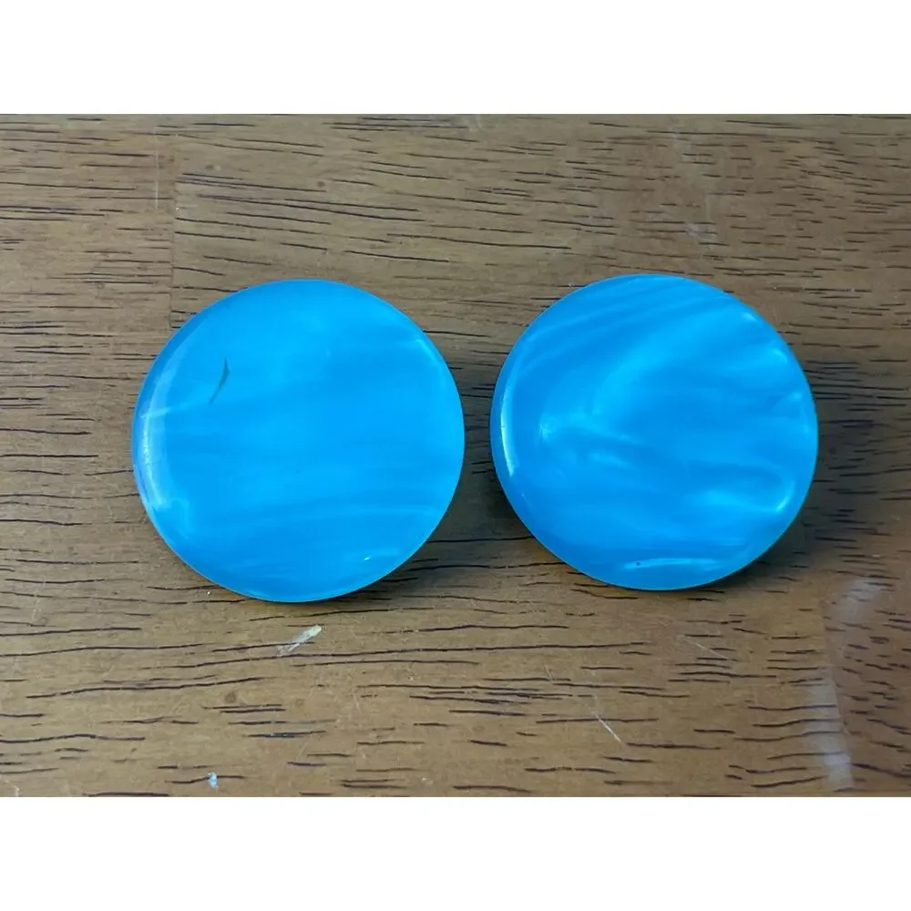 VTG Celluloid Clip On Earrings Lot of 4 Retro MCM Glam